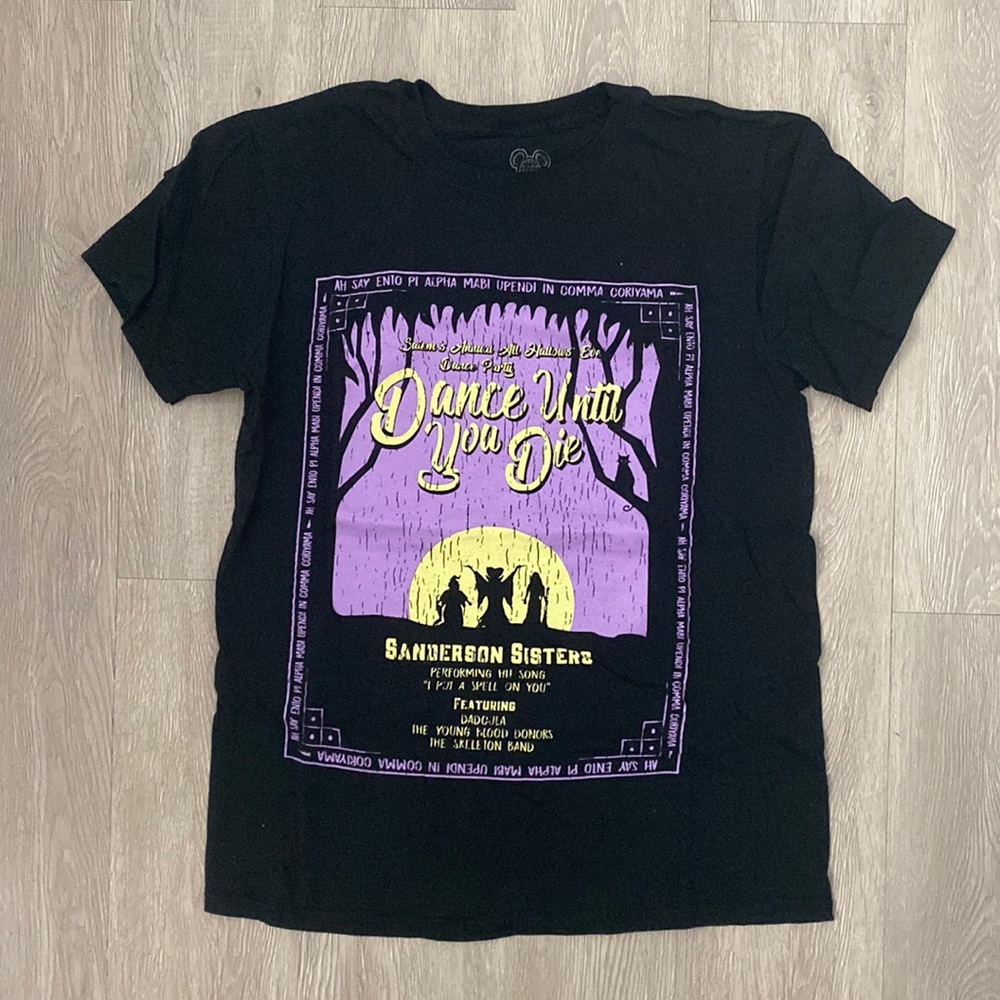 The Lost Bros Dance Till You Die tee size medium Hocus Pocus Sanderson Sisters